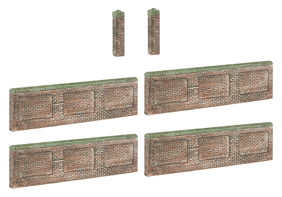 44-0547 Bachmann Scenecraft 6ft Inset Walls and Pillars