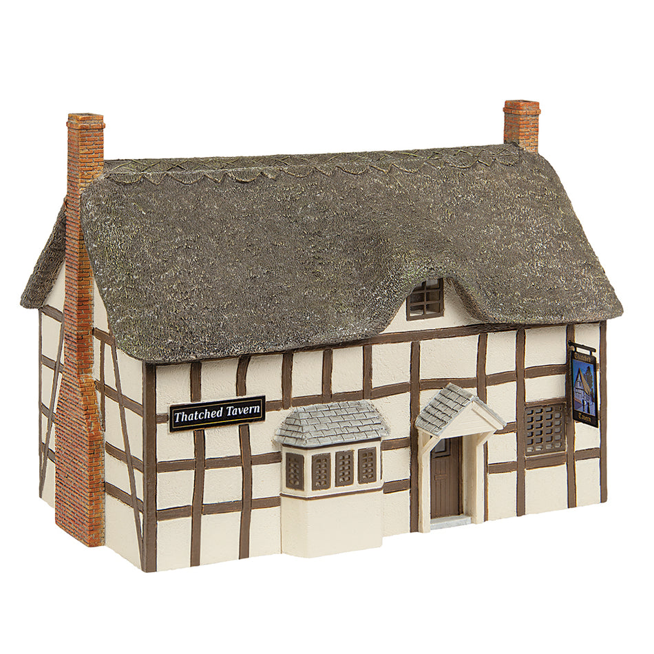 44-1002C Bachmann Scenecraft Thatched Tavern Brown & Cream