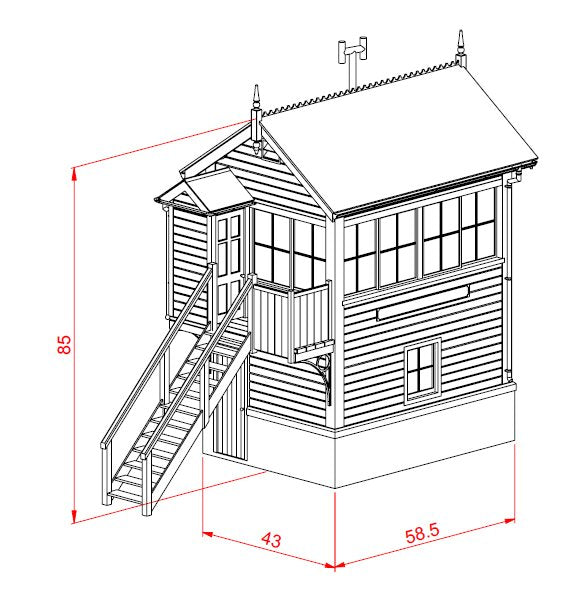 44-187Z Bachmann Scenecraft Signal Box - Coombe Junction
