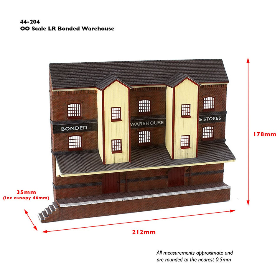 44-204 Bachmann Scenecraft Low Relief Bonded Warehouse