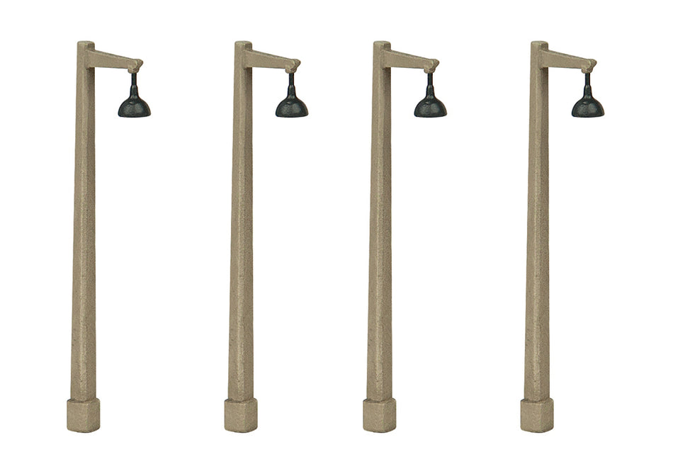 44-591 Bachmann Scenecraft Concrete Single Arm Lamp Post x 4
