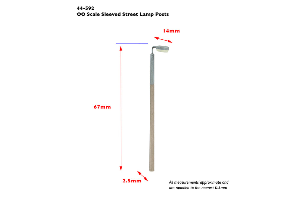 44-592 Bachmann Scenecraft Sleeved Street Lamp Posts