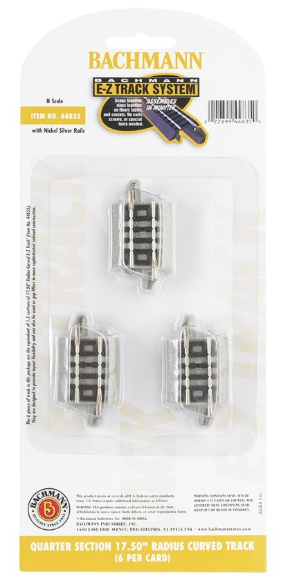 44835 Bachmann Quarter Section 17.50in. Radius Curved Track