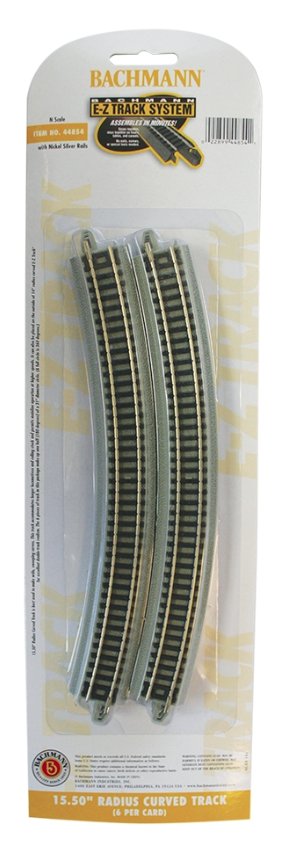 44854 Bachmann 15.50in. Radius Curved Track (6/Card)
