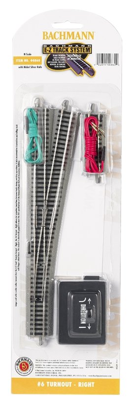 44860 Bachmann 6 Turnout Right (1 Card)