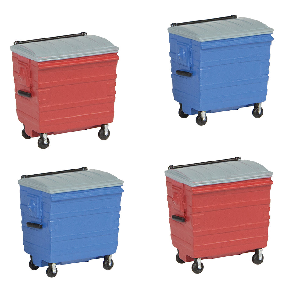 47-501 Bachmann Scenecraft Commercial Lid Skips (x4)