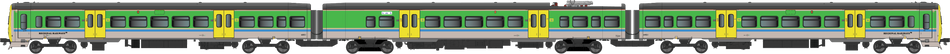 4D-323-007D Dapol Class 323 3 Car EMU - 323221 Centro Heritage