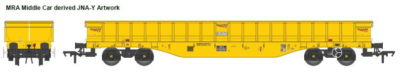 4F-083-004 Dapol JNA-Y Hawk Inner Wagon Network Rail Yellow 8170