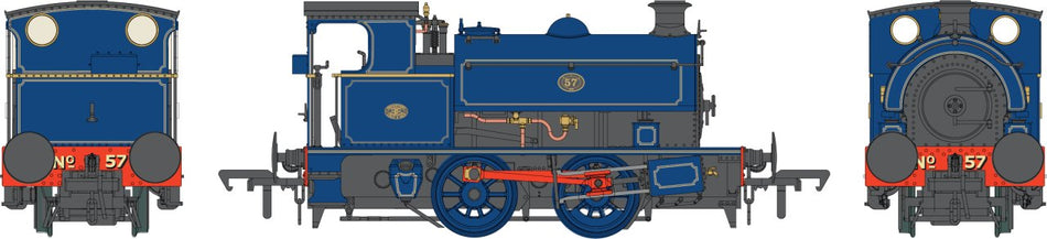 4S-024-013 Dapol HL 0-4-0 No.57 Port of London Lined Blue