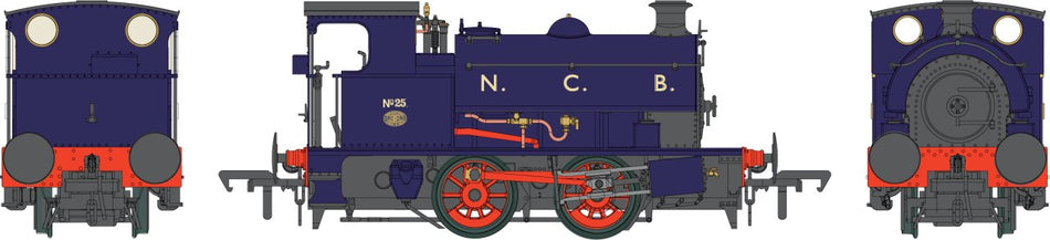 4S-024-014 Dapol HL 0-4-0 No.25 NCB Lined Dark Blue