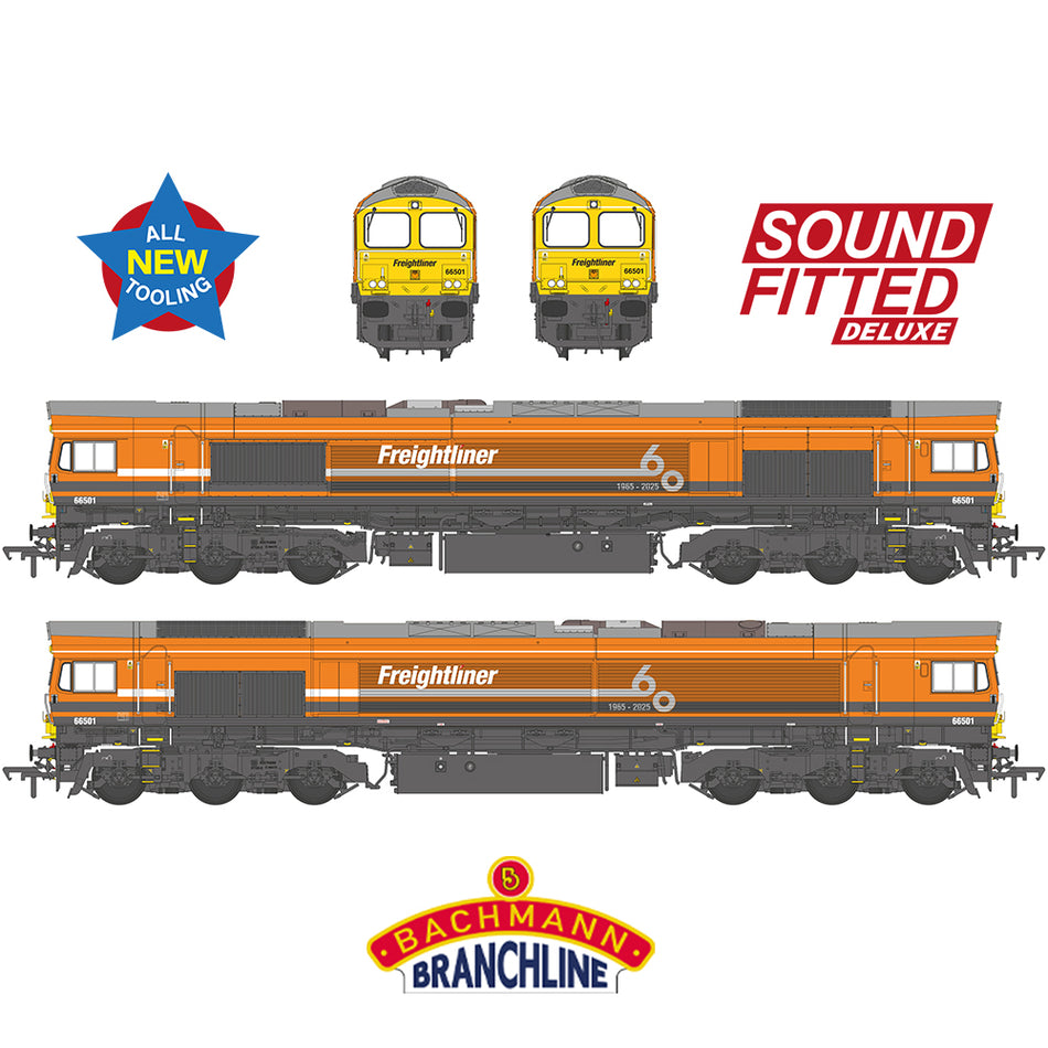 50-011SFX Bachmann Class 66/5 66501 Freightliner 60 1965-2025