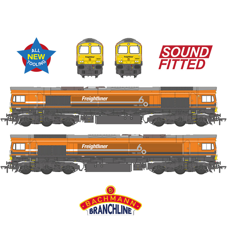 50-011SF Bachmann Class 66/5 66501 Freightliner 60 1965-2025