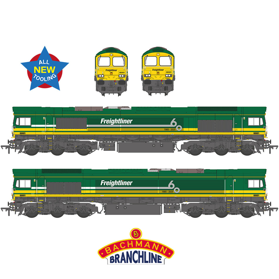 50-012 Bachmann Class 66/6 66601 Freightliner 60 1965-2025