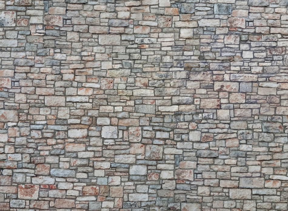 56640 Noch Quarrystone Wall 3D Cardboard Sheet 25x12.5cm