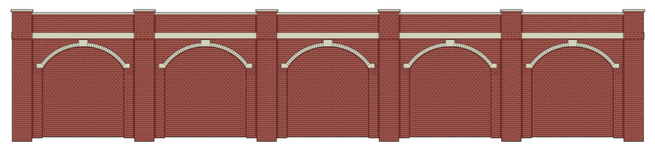 LK12168 Peco Retaining Wall - Brick