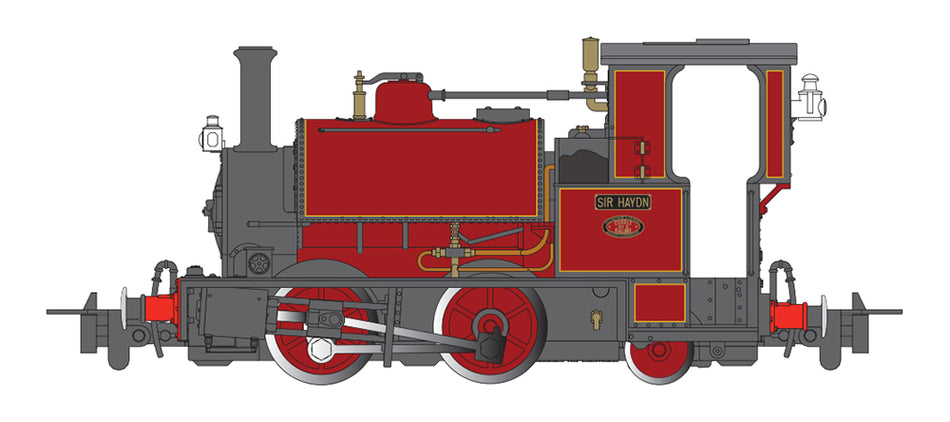 59105 Bachmann Hughes/Falcon 0-4-2ST Steam Loco Sir Haydn Red
