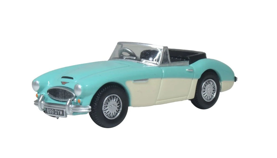 76AH3007 Oxford Diecast Austin Healey 3000 Florida Green/Ivory W