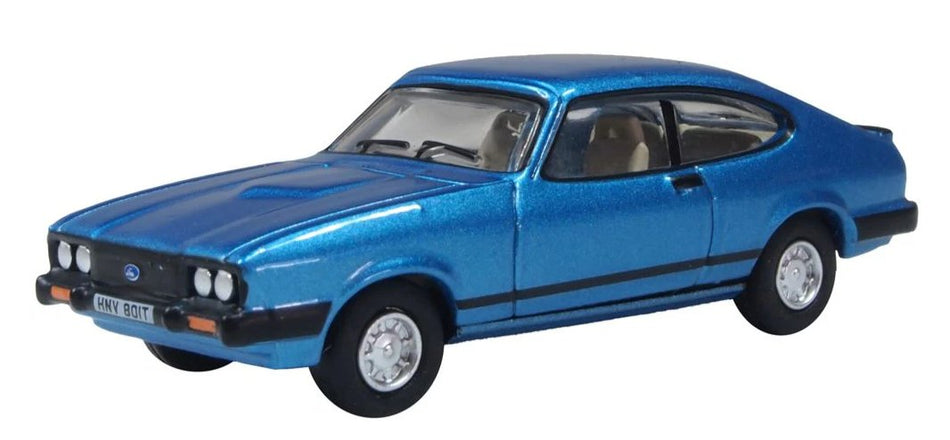 76CAP010 Oxford Diecast Ford Capri MkIII Cosmos Blue Metallic