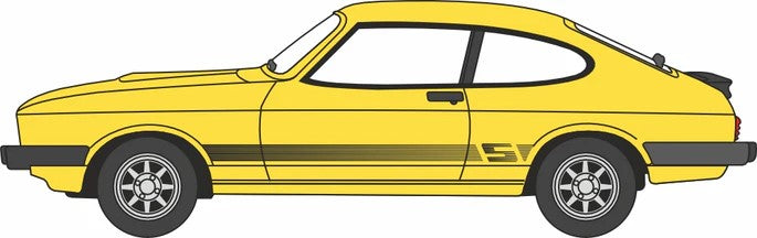 OD76CAP011 Oxford Diecast Ford Capri MkIII Jasmine Yellow