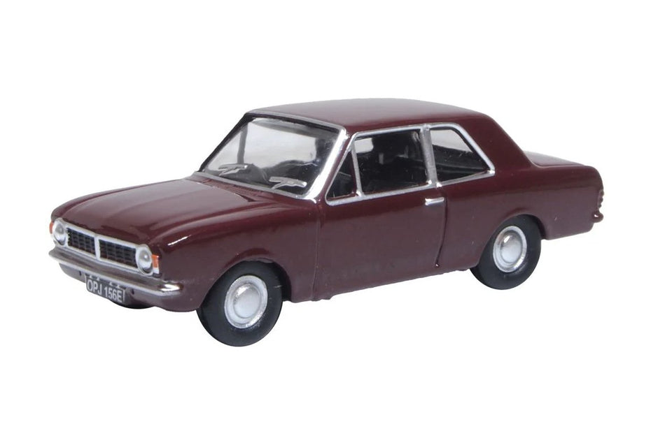 76COR2010 Oxford Diecast Ford Cortina MkII Black Cherry