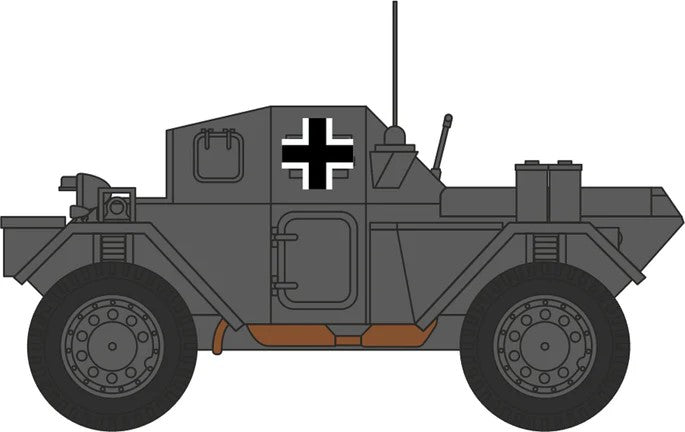 OD76DSC007 Oxford Diecast Daimler Dingo Scout Car Wehrmacht (Cap