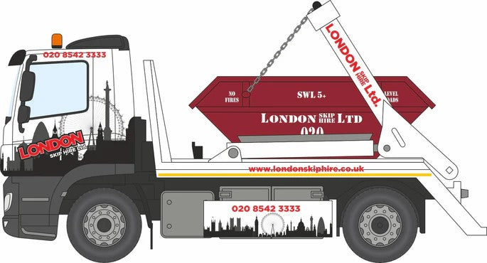 OD76DSL002 Oxford Diecast DAF Skip Lorry London Skip Hire