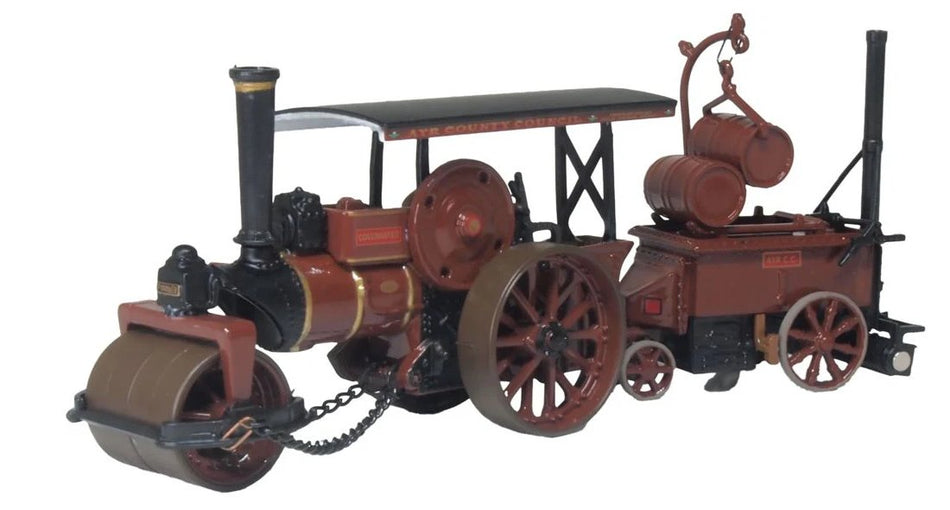 76FSR007 Oxford Diecast Fowler Steam Roller & Coleman Flapper Co