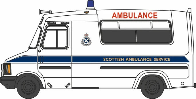 OD76HAN003 Oxford Diecast Bedford CF Hanlon Ambulance Scottish A