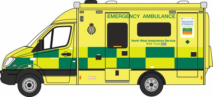 OD76MA009 Oxford Diecast Mercedes Ambulance North West Ambulance