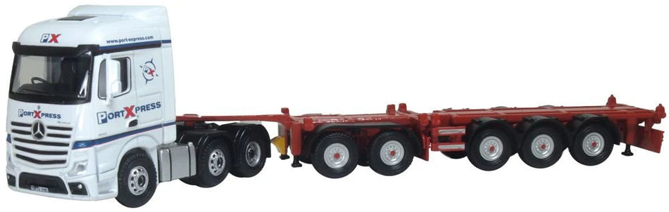 76MB013 Oxford Diecast Mercedes Actros SSC D-Tec Combitrailer Po