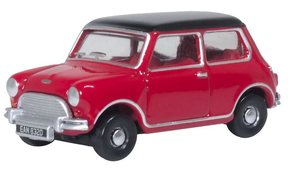 76MN012 Oxford Diecast Austin Mini Cooper Tartan Red/Black