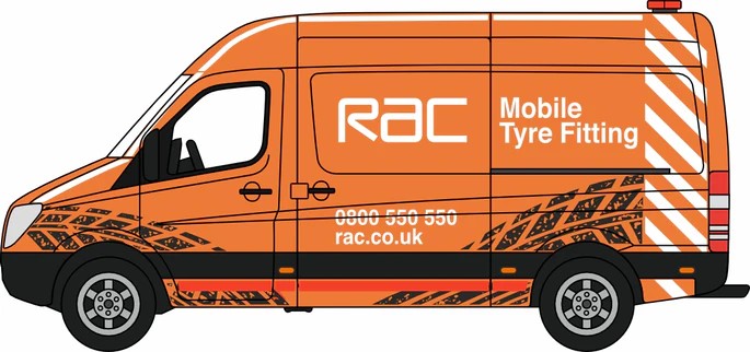 OD76MSV010 Oxford Diecast Mercedes Sprinter RAC
