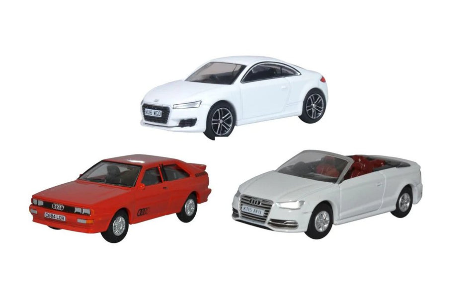 76SET68 Oxford Diecast Audi Set - Quattro / TT / S3 Convertible
