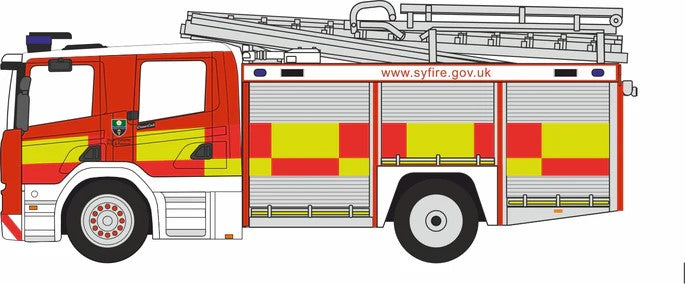 OD76SFE013 Oxford Diecast Scania CP31 Fire Pump Ladder South Yor