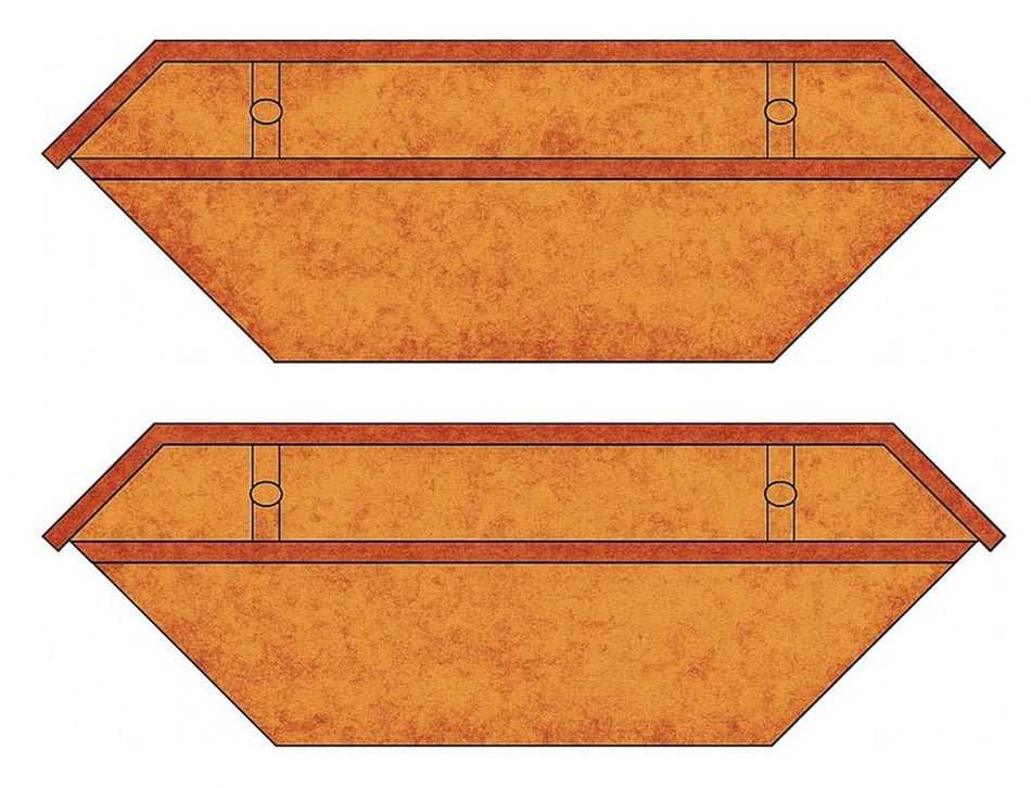 76SK002 Oxford Diecast Skip Rusty Brown (2 Pack)