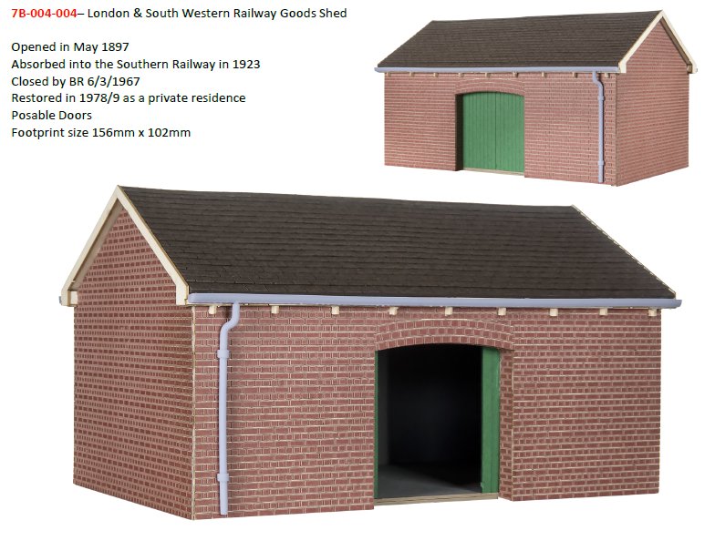 7B-004-004 Dapol Kitmaster Genesis LSWR Goods Shed Kit