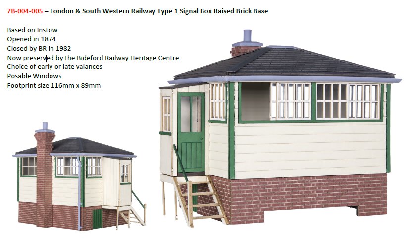 7B-004-005 Dapol Kitmaster Genesis LSWR Raised Signal Box Kit