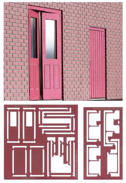 7C-000-002 Dapol Kitmaster Working Station Doors Red