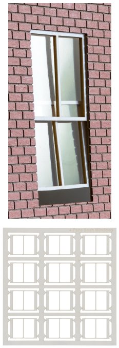 7C-001-003 Dapol Kitmaster 6 x 4 Pane Sash Windows