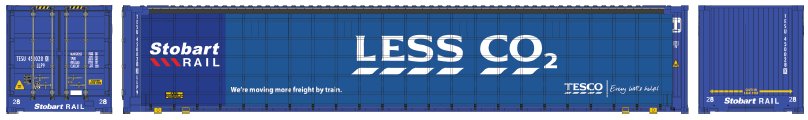 7F-028-801 Dapol 45ft Curtain Side Container Tesco less CO2