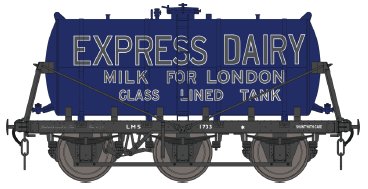 7F-031-011 Dapol 6 Wheel Milk Tanker Express Dairies 1733