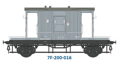 7F-200-016 Dapol BR 20T Brake Van B951509 Grey