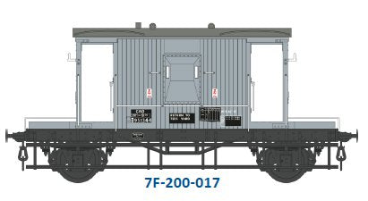 7F-200-017 Dapol BR 20T Brake Van B951344 Grey CAO