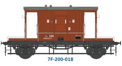 7F-200-018 Dapol BR 20T Brake Van B951327 Bauxite CAO