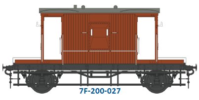 7F-200-027 Dapol BR 20T Brake Van unnumbered Bauxite