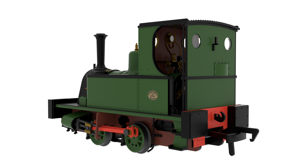 816502 Rapido 0-4-0 Peckett number 1631 Plain Mid Green
