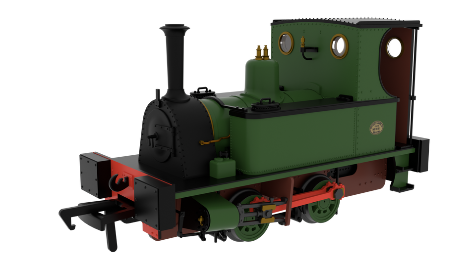 816002 Rapido 0-4-0 Peckett number 1631 Plain Mid Green