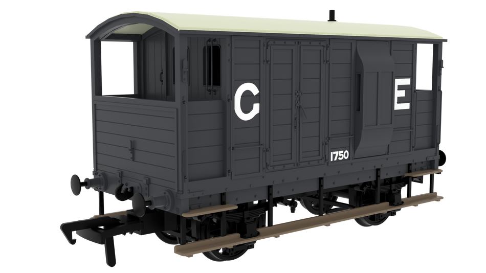 820005 Rapido LSWR/WD 20T Brake Van - No. 1750 GER Grey