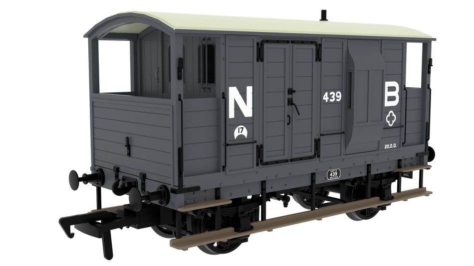 820006 Rapido LSWR/WD 20T Brake Van - No. 439 NBR Grey