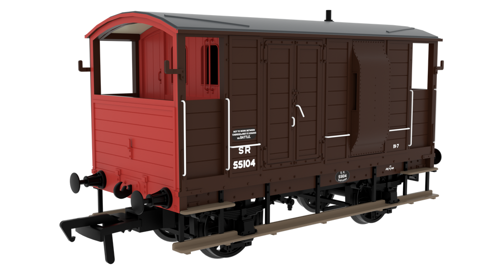 820014 Rapido LSWR/WD 20T Brake Van - No. 55104 SR Brown (post-3